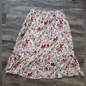 NWT White Birch Felicity Floral Midi Skirt